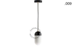 Wisząca lampa porcelana ze szklanym kloszem 009 Zangra    