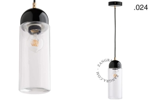 Wisząca lampa porcelana ze szklanym kloszem 024  Zangra      