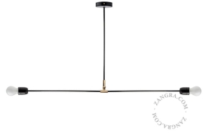 Lampa wisząca porcelanowa / metalowa Zangra