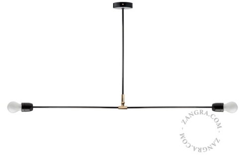 Lampa wisząca porcelanowa / metalowa Zangra