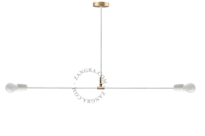 Lampa wisząca porcelanowa / metalowa white Zangra 