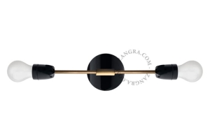 Porcelanowa lampa ścienna lub sufitowa typu kokardka z mosiężnym ramieniem light.036.047.b.go Zangra rózne warianty