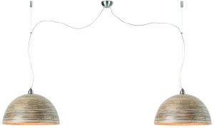 LAMPA WISZĄCA HALONG BAMBUS 53X35CM/ 2-ABAŻUROWY SYSTEM, CIEMNY NATURALNY  GOOD&MOJO