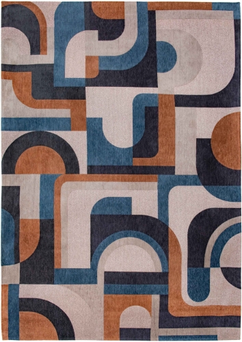 Dywan Geometryczny Camel Blue  różne rozmiary Louis de Poortere