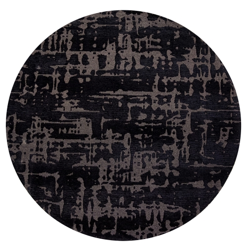 Okrągły Dywan Nowoczesny Czarny  Louis de Poortere 240x240 cm