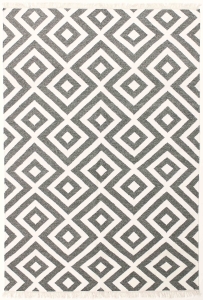 Dywan w Romby Czarno Biały Reza's 80x300 cm