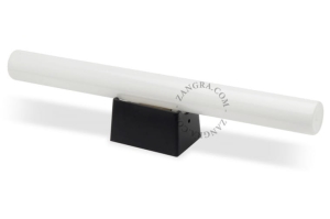 Kinkiet Stick opal & black 30cm Zangra