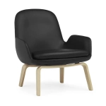 Fotel Era Niski Na Dębowych Nogach Czarny Normann Copenhagen