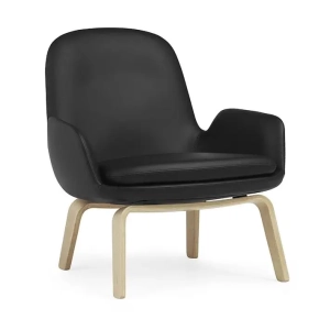Fotel Era Niski Na Dębowych Nogach Czarny Normann Copenhagen