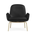 Fotel Era Niski Na Dębowych Nogach Czarny Normann Copenhagen