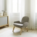 Fotel Era Niski Na Dębowych Nogach Czarny Normann Copenhagen