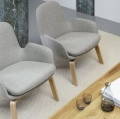 Fotel Era Niski Na Dębowych Nogach Czarny Normann Copenhagen