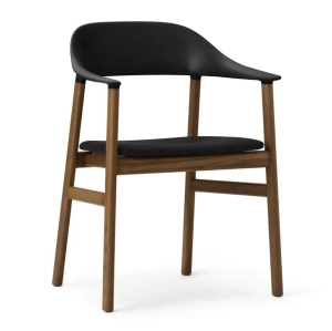 Krzesło Herit Z Podłokietnikami Ciemny Dąb Tapicerowane różne rozmiary Normann Copenhagen