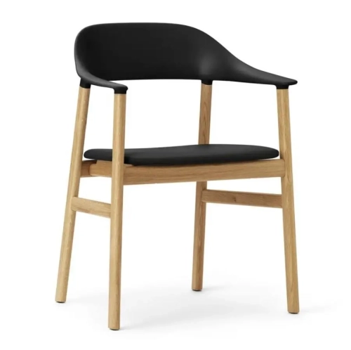 Krzesło Herit Z Podłokietnikami Jasny Dąb Skórzane różne rozmiary Normann Copenhagen 