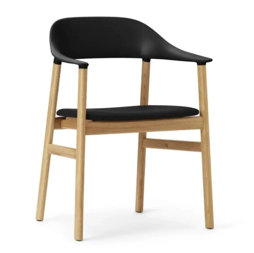 Krzesło Herit Z Podłokietnikami Jasny Dąb Tapicerowane różne rozmiary Normann Copenhagen