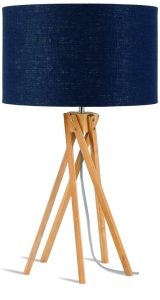 LAMPA STOŁOWA KILIMANJARO 5-NOŻNA 34CM/ ABAŻUR 32X20CM, LNIANY BLUE DENIM	GOOD&MOJO