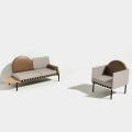 SOFA GRID SZARO-BEŻOWA PETITE FRITURE
