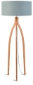 LAMPA PODŁOGOWA ANNAPURNA BAMBUS 3-NOŻNA 128CM/ABAŻUR 60X30CM, LNIANY JASNOSZARY  GOOD&MOJO