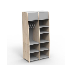 Garderoba podwójna 180cm ASYMETRY MONTESSORI Mathy by Bols różne warianty