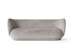 Sofa Rico 3 Faded Velvet Concrete Ferm Living  