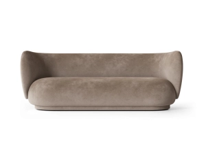 Sofa Rico 3 Faded V Velvet Beige  Ferm Living  