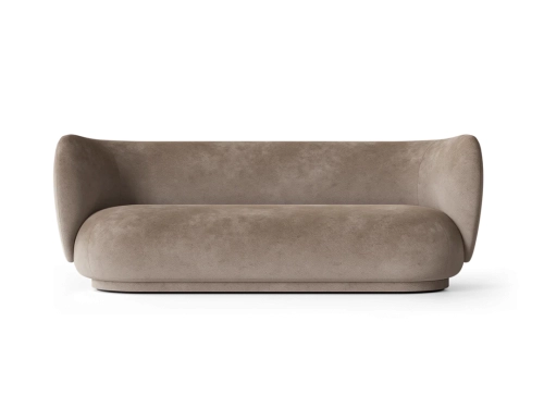 Sofa Rico 3 Faded V Velvet Beige  Ferm Living  