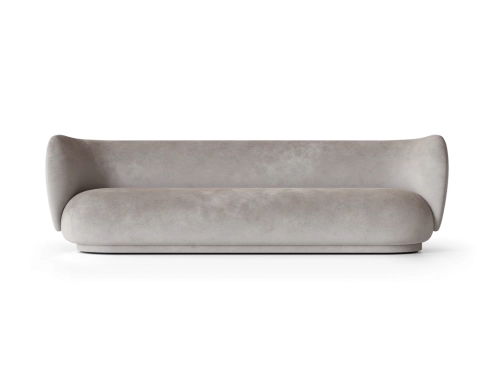 Sofa Rico 4 Faded Velvet Concrete Ferm Living  