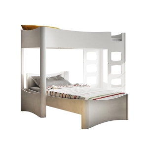 Białe piętrowe łóżko profilowane FUSION Mathy by Bols  