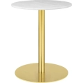 GUBI stół 1.0 okrągły  Ø60 cm czarny/marmur  