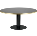 GUBI stół 2.0 do jadalni czarny  Ø110 cm/lakierowany matowy dąb