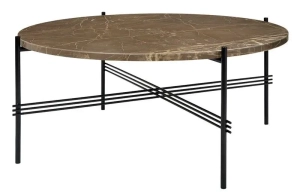 Stolik Kawowy Ts 80 Cm Czarna Podstawa Blat Marmurowy różne kolory Gubi