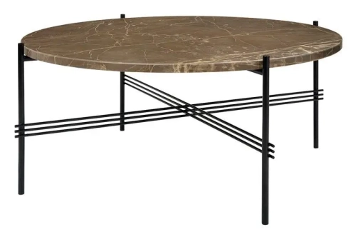 Stolik Kawowy Ts 80 Cm Czarna Podstawa Blat Marmurowy różne kolory Gubi