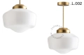 Lampa sufitowa z mosiądzu ze szklanym kloszem  L.002 ZANGRA ostatnie sztuki