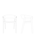 Krzesło COVER tapicerowane tkaniną REMIX  MUUTO  różne kolory