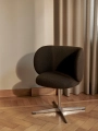 Krzesło Obrotowe Rico Dining Chair - Swivel  FermLiving  różne warianty tkanin i kolorów 