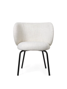 Rico Dining Chair - Bouclé Off-white/Black Ferm Living