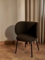 Rico Dining Chair Hallingdal Dark Grey Brown/Black  Ferm Living