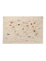 Mapa The World Textile Map Off-white ferm Living 
