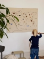 Mapa The World Textile Map Off-white ferm Living 