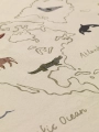 Mapa The World Textile Map Off-white ferm Living 
