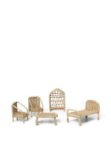 Meble Rattan Dollhouse Furniture - Set of 5 Natural Ferm Living 