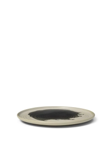 Talerz Omhu Plate - Medium Off-White/Charcoal Ferm Living 