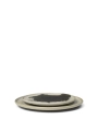 Talerz Omhu Plate - Medium Off-White/Charcoal Ferm Living 