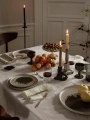 Talerz Omhu Plate - Medium Off-White/Charcoal Ferm Living 