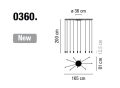 Lampa wisząca VIBIA WIREFLOW 0360