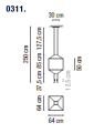 Lampa wisząca VIBIA WIREFLOW 3 różne warianty 