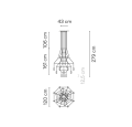 Lampa wisząca Vibia WIREFLOW CHANDELIER 0315