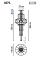 Lampa wisząca VIBIA WIREFLOW Chandelier 0375