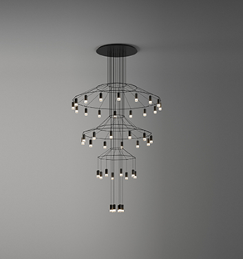 Lampa wisząca VIBIA WIREFLOW Chandelier 0378