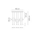 Lampa wisząca Vibia WIREFLOW LINEAL 0325 suspension
